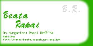 beata rapai business card